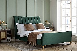 Clover Bed Frame in Dark Green